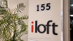 Toronto (Mimico) condo for rent - A sign with the number 155 and the word i loft on it.