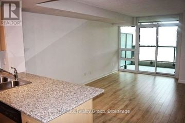 Toronto (Clanton Park) condo for rent - A kitchen with a sink and a counter top.