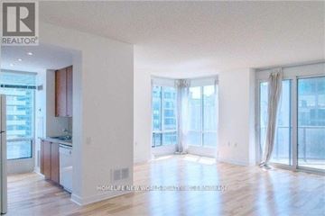 Toronto (Church-Yonge Corridor) condo for rent - A spacious living room with a view of the city.