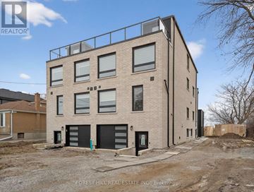 North York apartment for rent - A building with the text Forest Hill Real Estate Inc. Brokerage on it.