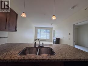 Pitt Meadows apartment for rent - A kitchen with a granite countertop and a window.