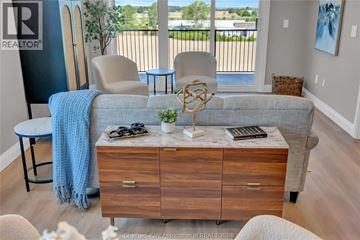 Blenheim apartment for rent - A living room with a couch, chair, and a table with a plant on it.