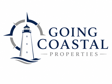 Georgetown apartment for rent - A logo for Going Coastal Properties featuring a lighthouse.
