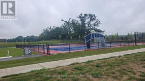 Springwater (Midhurst) apartment for rent - A basketball court is surrounded by a fence and there is a trash can in the foreground.