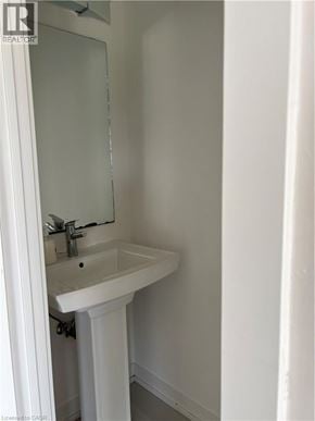 Kitchener townhouse for rent - A white sink in a small bathroom.