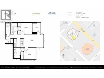 Vancouver apartment for rent - A floor plan and a map of a property at 138th Albemarle St in Vancouver.