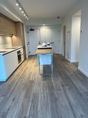 Surrey apartment for rent - A kitchen with a white countertop and a white oven.