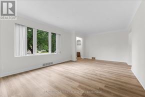 St. Catharines (Fairview) apartment for rent - A spacious room with wooden flooring and a large window.