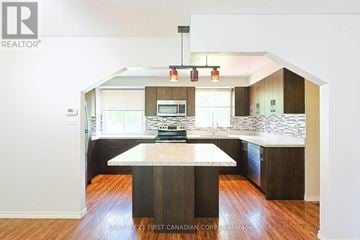 London North (North I) apartment for rent - A kitchen with a counter top and cabinets.