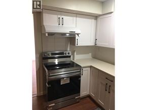 Coquitlam apartment for rent - A kitchen with a stove top oven and a range hood.