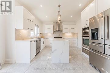 Oakville (Jc Joshua Creek) apartment for rent - A modern kitchen with white cabinets and stainless steel appliances.