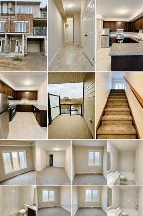 Brantford townhouse for rent - A collage of images showcasing various rooms and features of a property.
