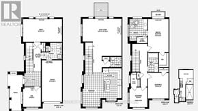 Whitby (Lynde Creek) townhouse for rent - A black and white image of a floor plan for a residential building.