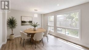Ottawa townhouse for rent - A dining room with a round table and chairs.