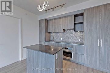 Toronto (Annex) condo for rent - A kitchen with a counter top and cabinets.