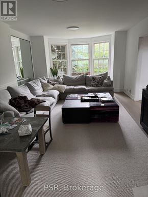 Toronto (Lawrence Park South) apartment for rent - A living room with a grey couch and a coffee table.