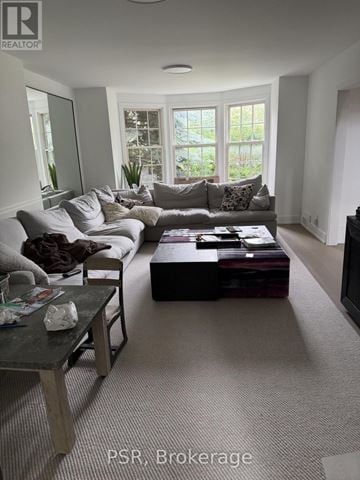 Toronto (Lawrence Park South) apartment for rent - A living room with a grey couch and a coffee table.