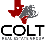Killeen apartment for rent - A logo for the Colt Real Estate Group features a silhouette of a horse's head.