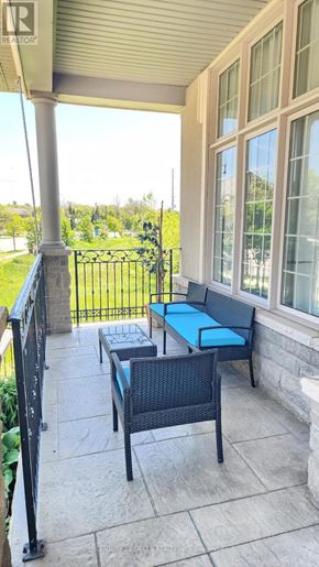 Brampton (Credit Valley) apartment for rent - A patio with a table and chairs.