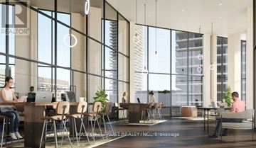 Vaughan (Vaughan Corporate Centre) condo for rent - A modern office space with people working at desks.