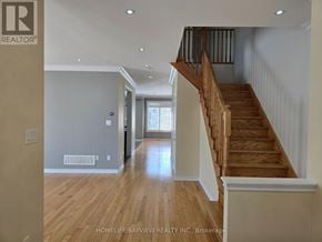Richmond Hill (Jefferson) apartment for rent - A spacious hallway with a staircase leading to the second floor.