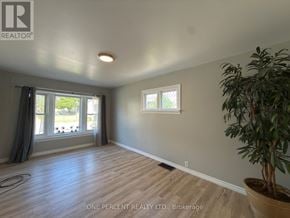 Niagara Falls (Downtown) apartment for rent - A room with a large window and a plant in a pot.