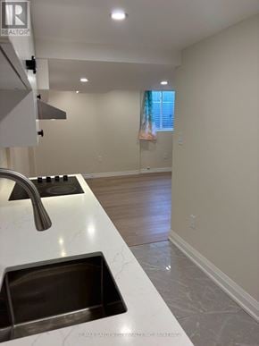 St. Catharines (Carlton/Bunting) apartment for rent - A kitchen with a sink and a window.