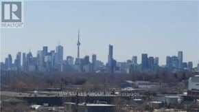 Toronto (Thorncliffe Park) condo for rent - A cityscape with the text "Bay Street Group, Brokerage" overlaid on the image.