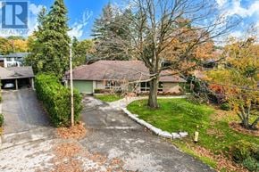 Toronto (Princess-Rosethorn) apartment for rent - A house with a driveway and trees in the background.