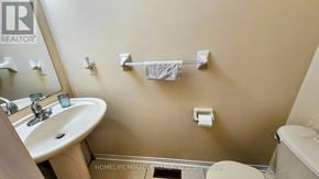 Brampton (Fletcher's Meadow) apartment for rent - A bathroom with a sink, toilet, and a towel rack.