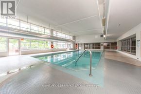Toronto (Bendale) condo for rent - A large indoor swimming pool with a glass bottom.