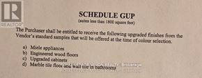 Toronto (Englemount-Lawrence) condo for rent - A flyer advertises a schedule gup for realtors.