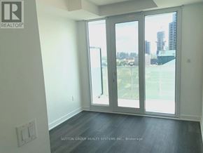 Mississauga (Creditview) condo for rent - A room with a view of the city through large windows.