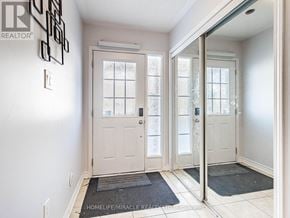 Brampton (Northwest Brampton) townhouse for rent - A white door with a glass window is in a room.