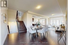 Cavan Monaghan (Cavan Twp) townhouse for rent - A dining room with a white table and chairs.