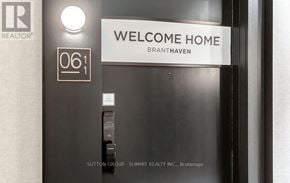 Oakville (Jm Joshua Meadows) condo for rent - A door with a sign that says "Welcome Home Branthaven" on it.