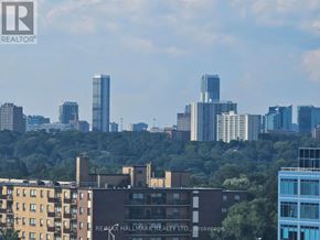 Toronto (Banbury-Don Mills) condo for rent - A cityscape with a mix of residential and commercial buildings.