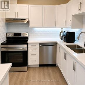 Toronto (Ionview) condo for rent - A white sink in a small bathroom with a mirror above it.