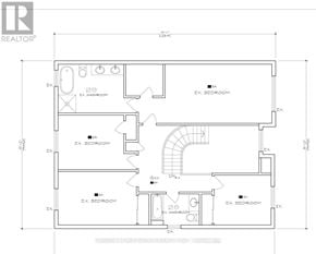 Mississauga (East Credit) apartment for rent - A floor plan of an apartment with dimensions and labeled rooms.