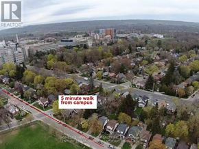 Hamilton (Westdale) apartment for rent - A realtor image of a residential area with a text overlay stating "5 minute walk from campus".