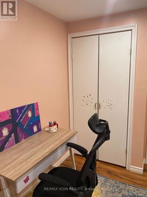 London South (South X) apartment for rent - A room with a desk, chair, and a painting on the wall.