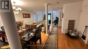 Vaughan (Maple) apartment for rent - A well-lit dining room with a table set for six.