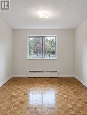 Mississauga (Applewood) condo for rent - A room with a window and a floor heater.