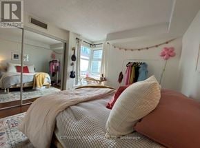Toronto (Church-Yonge Corridor) condo for rent - A bedroom with a bed, a mirror, and a window.