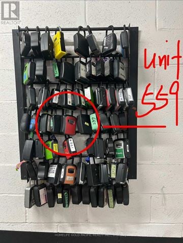 Toronto (Bayview Village) condo for rent - A wall of padlocks with one highlighted and labeled Unit 659.