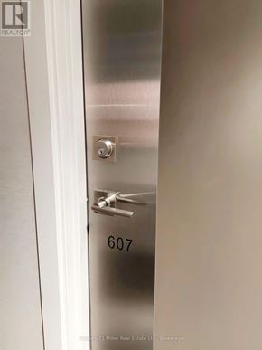 Burlington (Freeman) condo for rent - A door with the number 607 on it.