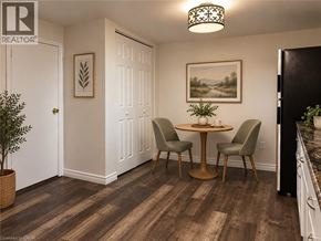 Kitchener apartment for rent - A dining room with a table and chairs.