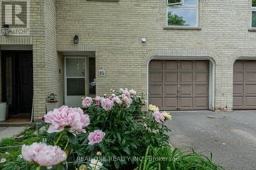 Toronto (St. Andrew-Windfields) townhouse for rent - A building with the number 85 on the door and a sign that says REALTOR.