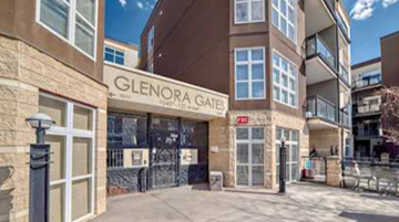 Edmonton apartment for rent - The entrance to the Glenora Gate apartment complex.