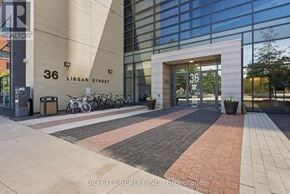 Toronto (Little Portugal) condo for rent - The entrance to a building with the number 36 on it.